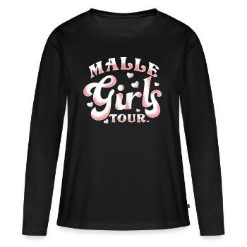 Visite des filles de Malle - T-shirt manches longues Premium bio Femme - noir - Devant - Julia (174cm)