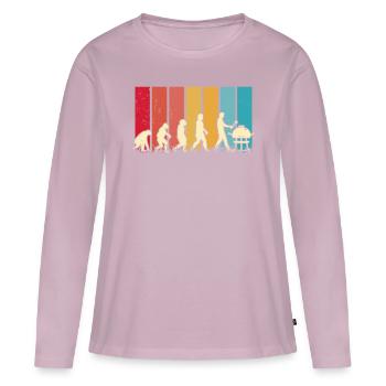 Grill Evolution Bratwurst Grillen - Frauen Premium Bio Langarmshirt - Altrosa - Vorne - Julia (174cm)