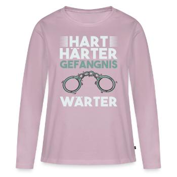 Lustige JVA Sprüche Hart Härter Gefängnis Wärter - Frauen Premium Bio Langarmshirt - Altrosa - Vorne - Julia (174cm)
