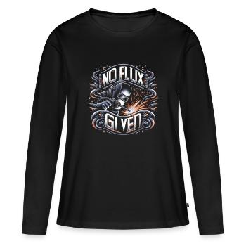 pas de flux donné 10 - T-shirt manches longues Premium bio Femme - noir - Devant - Julia (174cm)