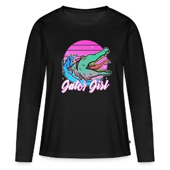 Gator Girl - Frauen Premium Bio Langarmshirt - Schwarz - Vorne - Julia (174cm)