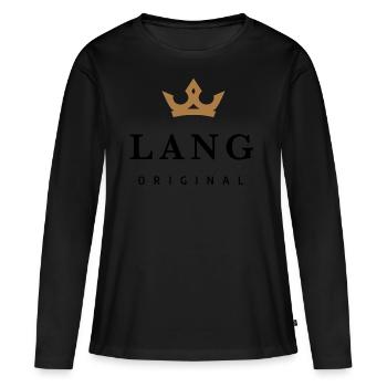 Long - T-shirt manches longues Premium bio Femme - noir - Devant - Julia (174cm)