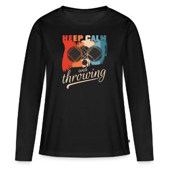 Petanque players, petanque games, bocce, petanque, balls - Women's Premium Organic Long Sleeve Shirt - black - Front - Julia (174cm)