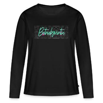 BWL Abschluss-Geschenk Betriebswirtin - Frauen Premium Bio Langarmshirt - Schwarz - Vorne - Julia (174cm)