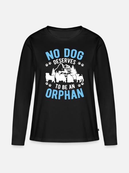 Hunderettung Straßenhund - Frauen Premium Bio Langarmshirt - Schwarz