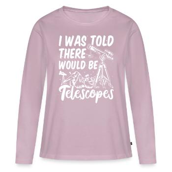 Astronom Star Gaze Nacht Himmel Enthusiast - Frauen Premium Bio Langarmshirt - Altrosa - Vorne - Julia (174cm)