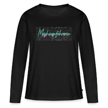 Plant Operator Graduation Gift Machine Operator - Women's Premium Organic Long Sleeve Shirt - black - Front - Julia (174cm)
