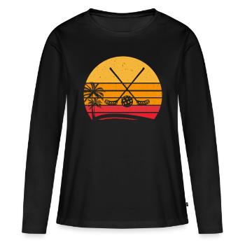 Unihockey Floorball Sticks Floorball Ball Floorbal - Women's Premium Organic Long Sleeve Shirt - black - Front - Julia (174cm)