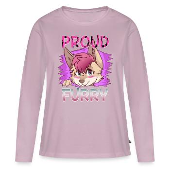 Proud Furry I Furries Cosplay Fandom - Frauen Premium Bio Langarmshirt - Altrosa - Vorne - Julia (174cm)