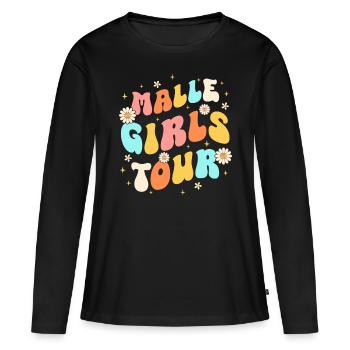 Visite des filles de Malle - T-shirt manches longues Premium bio Femme - noir - Devant - Julia (174cm)
