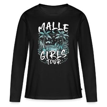 Visite des filles de Malle - T-shirt manches longues Premium bio Femme - noir - Devant - Julia (174cm)