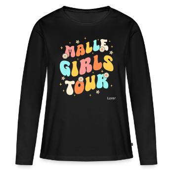 Visite des filles de Malle - T-shirt manches longues Premium bio Femme - noir - Devant - Julia (174cm)
