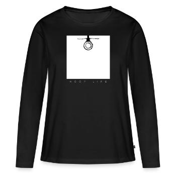 Hoop Basketball Player Hoop Graphic - Women's Premium Organic Long Sleeve Shirt - black - Front - Julia (174cm)