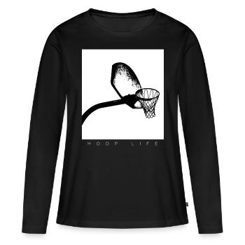 Hoop Basketball Player Hoop Black Graphic - Women's Premium Organic Long Sleeve Shirt - black - Front - Julia (174cm)