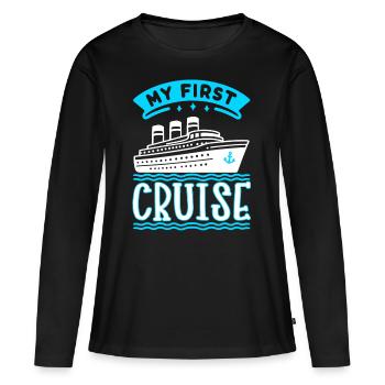 Croisière Croisière Croisière Vacances - T-shirt manches longues Premium bio Femme - noir - Devant - Julia (174cm)
