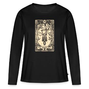 The Hanged Man I Goth Tarot Card I Fortune Teller - Frauen Premium Bio Langarmshirt - Schwarz - Vorne - Julia (174cm)