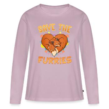 Save the Furries I Furry Fandom Anime Cosplay - Frauen Premium Bio Langarmshirt - Altrosa - Vorne - Julia (174cm)