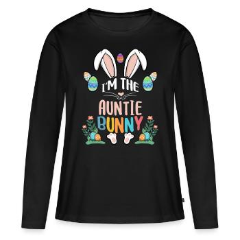 I'm The Auntie Bunny - Frauen Premium Bio Langarmshirt - Schwarz - Vorne - Julia (174cm)