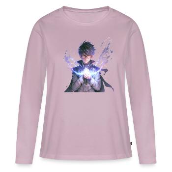 Sorcerer's Apprentice Fire Mage - Women's Premium Organic Long Sleeve Shirt - dusky pink - Front - Julia (174cm)
