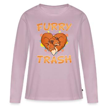 Furry Trash I Furries Convention I Anime Cosplay - Frauen Premium Bio Langarmshirt - Altrosa - Vorne - Julia (174cm)