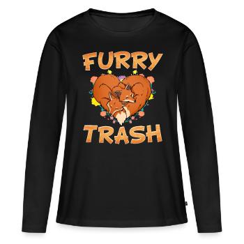 Furry Trash I Furries Convention I Anime Cosplay - T-shirt manches longues Premium bio Femme - noir - Devant - Julia (174cm)
