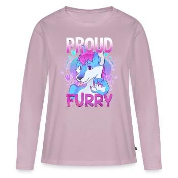 Proud Furry I Furries Cosplay Fandom - Frauen Premium Bio Langarmshirt - Altrosa - Vorne - Julia (174cm)