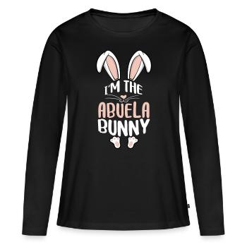 I'm The Abuela Bunny - Frauen Premium Bio Langarmshirt - Schwarz - Vorne - Julia (174cm)
