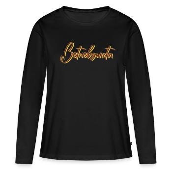 BWL Abschluss-Geschenk Betriebswirtin - Frauen Premium Bio Langarmshirt - Schwarz - Vorne - Julia (174cm)