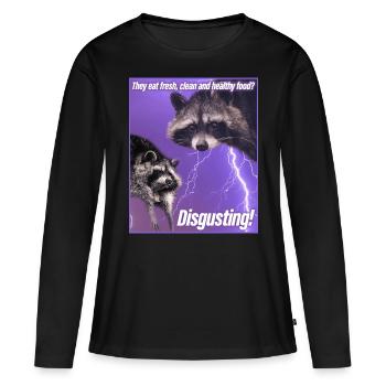 Trash Panda Meme Sjov vaskebjørn vaskebjørn gave - Premium økologisk langærmet T-shirt til kvinder - sort - Foran - Julia (174cm)