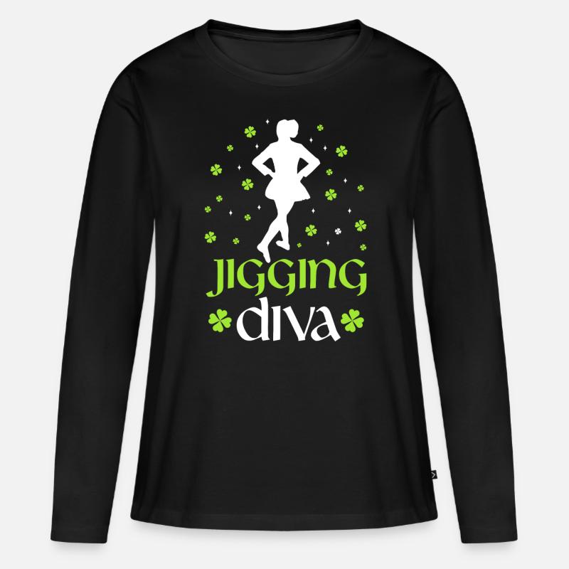 Irish Dance Irish Dancing - Women's Premium Organic Long Sleeve Shirt - black