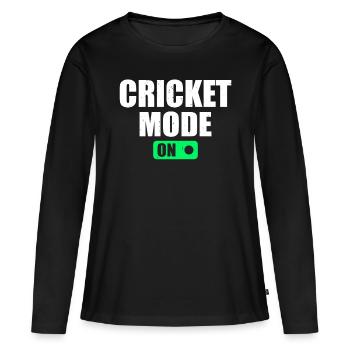 Mode Cricket activé - Joueur de cricket Cricket Cricket - T-shirt manches longues Premium bio Femme - noir - Devant - Julia (174cm)