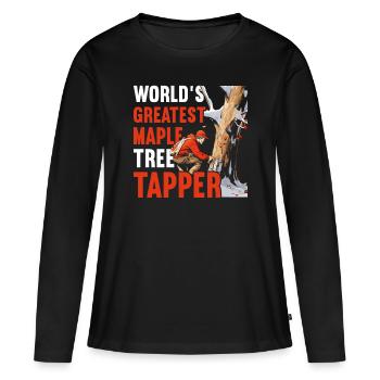 Maple Syrup Maple Tree Maple Sap - Women's Premium Organic Long Sleeve Shirt - black - Front - Julia (174cm)