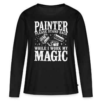 House Painter Decorator Painter - Frauen Premium Bio Langarmshirt - Schwarz - Vorne - Julia (174cm)