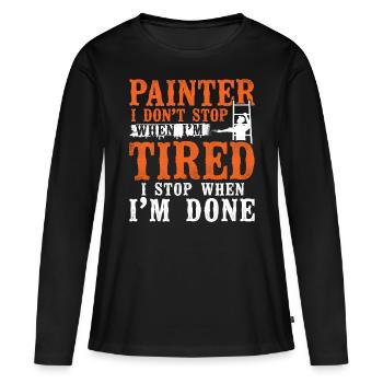 House Painter Decorator Painter I - Frauen Premium Bio Langarmshirt - Schwarz - Vorne - Julia (174cm)