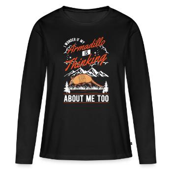 Tatou cadeau tatou - T-shirt manches longues Premium bio Femme - noir - Devant - Julia (174cm)