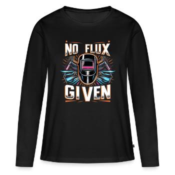 Pas de flux donné 21 - T-shirt manches longues Premium bio Femme - noir - Devant - Julia (174cm)