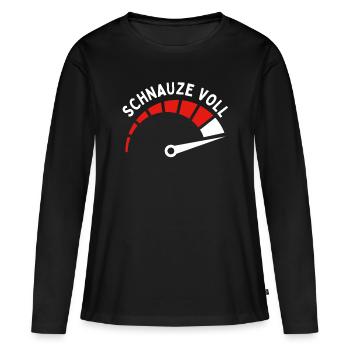 museau plein travail drôle dire sarcasme - T-shirt manches longues Premium bio Femme - noir - Devant - Julia (174cm)