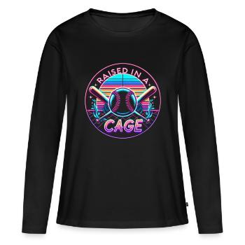 Élevé Dans Une Cage 18 - T-shirt manches longues Premium bio Femme - noir - Devant - Julia (174cm)