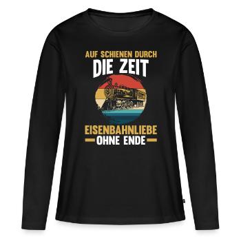 Model Railroad Model Train Train Railroad Railroad Railroad Railroad Model Train Model Train Model T - Women's Premium Organic Long Sleeve Shirt - black - Front - Julia (174cm)
