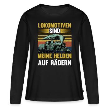 Model Railroad Model Train Train Railroad Railroad Railroad Railroad Model Train Model Train Model T - Women's Premium Organic Long Sleeve Shirt - black - Front - Julia (174cm)