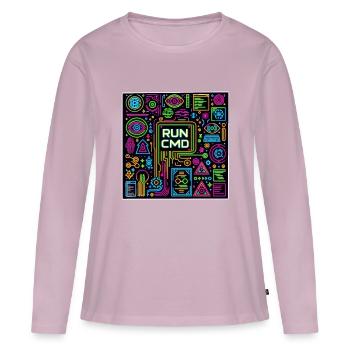 Exécuter Cmd 43 - T-shirt manches longues Premium bio Femme - rose poudré - Devant - Julia (174cm)