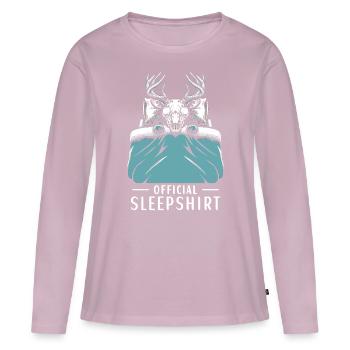 Wendigo Official Sleepshirt - Frauen Premium Bio Langarmshirt - Altrosa - Vorne - Julia (174cm)