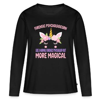 Correctional NursNursicorn like a normal Forensic - Women's Premium Organic Long Sleeve Shirt - black - Front - Julia (174cm)