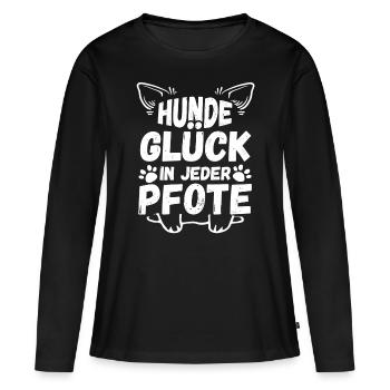 Chien Propriétaire De Chien Propriétaire De Chien Motif Chiens - T-shirt manches longues Premium bio Femme - noir - Devant - Julia (174cm)