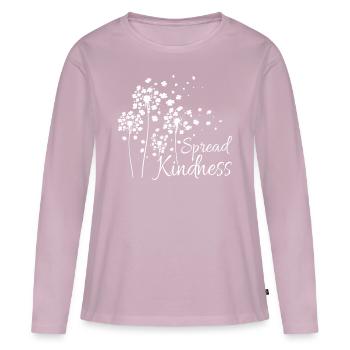 Spread Kindness - Frauen Premium Bio Langarmshirt - Altrosa - Vorne - Julia (174cm)
