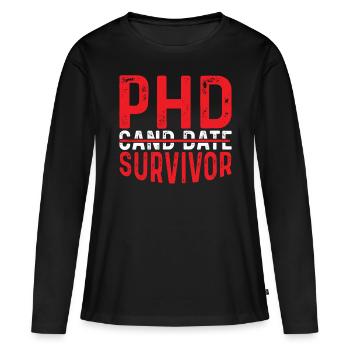 Candidat au doctorat Survivant 12 - T-shirt manches longues Premium bio Femme - noir - Devant - Julia (174cm)