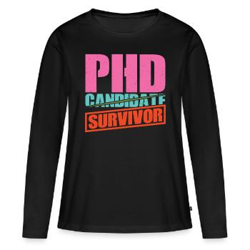 Candidat au doctorat Survivant 13 - T-shirt manches longues Premium bio Femme - noir - Devant - Julia (174cm)