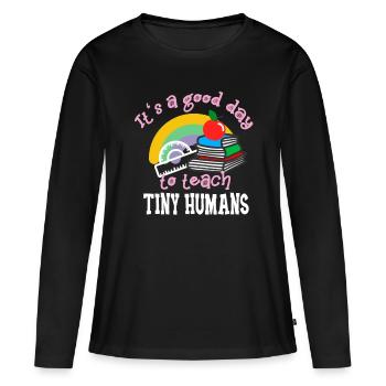 Funny Teacher Elementary School Teacher Lessons - Women's Premium Organic Long Sleeve Shirt - black - Front - Julia (174cm)