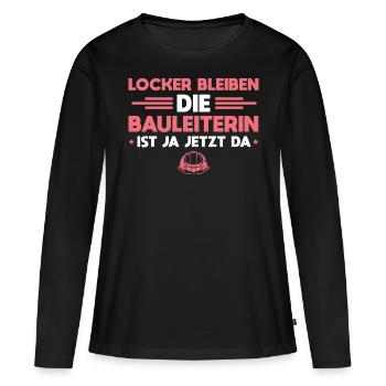 Hausbau Bauherrin Bauleiterin - Frauen Premium Bio Langarmshirt - Schwarz - Vorne - Julia (174cm)