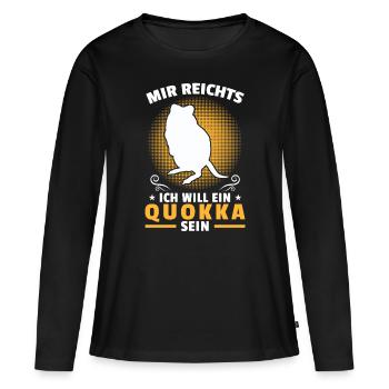 Will ein Quokka sein Beuteltier Quokka - Frauen Premium Bio Langarmshirt - Schwarz - Vorne - Julia (174cm)